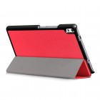 Lenovo Tab4 8 Plus (TB-8704F/N) atverčiamas raudonas odinis dėklas (sulankstomas)