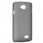LG F60 (D390) dėklas (kieto silikono - TPU, matinis, pilkas)