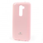 LG G2 D802 rožinis Mercury kieto silikono (TPU) dėklas