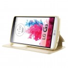 Roar Noble atverčiamas LG G3 D855 (D850, D851) auksinis odinis dėklas