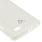 LG G3 Mercury baltas kieto silikono tpu dėklas - nugarėlė