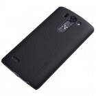 Nillkin Frosted Shield LG G3 S juodas plastikinis dėklas + apsauginė ekrano plėvelė