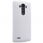 LG G4 (H815) Nillkin Frosted Shield baltas plastikinis dėklas + apsauginė ekrano plėvelė