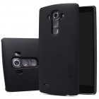 LG G4 (H815) Nillkin Frosted Shield juodas plastikinis dėklas + apsauginė ekrano plėvelė