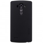 LG G4 (H815) Nillkin Frosted Shield juodas plastikinis dėklas + apsauginė ekrano plėvelė