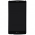 LG G4 (H815) Nillkin Frosted Shield juodas plastikinis dėklas + apsauginė ekrano plėvelė
