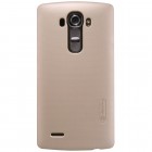 LG G4 Stylus (H635) Nillkin Frosted Shield auksinis plastikinis dėklas + apsauginė ekrano plėvelė
