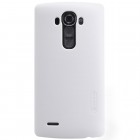 LG G4 Stylus (H635) Nillkin Frosted Shield baltas plastikinis dėklas + apsauginė ekrano plėvelė