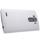 LG G4 Stylus (H635) Nillkin Frosted Shield baltas plastikinis dėklas + apsauginė ekrano plėvelė