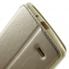 Roar Noble atverčiamas LG G4 Stylus H635 auksinis odinis dėklas
