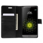 Mercury Blue Moon atverčiamas LG G5 (H850) juodas odinis dėklas - piniginė