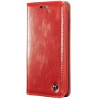 LG G5 (H850) „CaseMe“ solidus atverčiamas raudonas odinis dėklas - knygutė