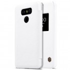 Prabangus „Nillkin“ Qin serijos baltas odinis atverčiamas LG G6 H870 dėklas 