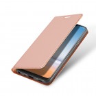 „Dux Ducis“ Skin serijos LG G7 ThinQ rožinis odinis atverčiamas dėklas