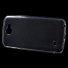 LG K4 (K120E) skaidrus (permatomas) kieto silikono TPU ploniausias pasaulyje bespalvis dėklas