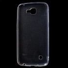 LG K4 (K120E) skaidrus (permatomas) kieto silikono TPU ploniausias pasaulyje bespalvis dėklas