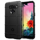 LG K50S (LM-X540) „Stiff“ kieto silikono TPU juodas dėklas - nugarėlė