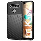 LG K51s (LM-K510) „Twill“ kieto silikono TPU juodas dėklas - nugarėlė