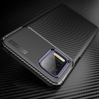 LG K52 „Carbon“ Fiber kieto silikono TPU juodas dėklas - nugarėlė