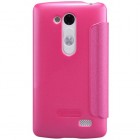 LG L Fino (D290, D295) rožinis odinis atverčiamas Nillkin Sparkle dėklas