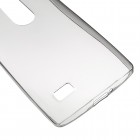 LG Leon 4G LTE (H340, H320) skaidrus (permatomas) kieto silikono TPU ploniausias pasaulyje pilkas dėklas