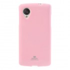 LG Nexus 5 Mercury rožinis kieto silikono tpu dėklas - nugarėlė