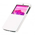 LG Nexus 5 (E980) „ROCK“ Excel baltas atverčiamas S View stiliaus dėklas (dėkliukas)