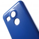 LG Nexus 5X Mercury mėlynas kieto silikono TPU dėklas - nugarėlė