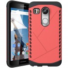 Sustiprintos apsaugos LG Nexus 5X raudonas kieto silikono (TPU) ir plastiko dėklas