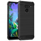 LG Q60 „Imak“ kieto silikono TPU juodas dėklas - nugarėlė