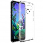 LG Q60 kieto silikono TPU skaidrus dėklas - nugarėlė