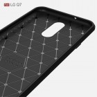 LG Q7 „Carbon“ kieto silikono TPU juodas dėklas - nugarėlė