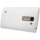 LG Spirit Nillkin Frosted Shield baltas plastikinis dėklas + apsauginė ekrano plėvelė