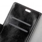  LG X Power (K220) atverčiamas juodas odinis dėklas - knygutė