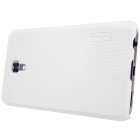 LG X-Screen (K500N) Nillkin Frosted Shield baltas plastikinis dėklas + apsauginė ekrano plėvelė