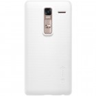 LG Zero (H650E) Nillkin Frosted Shield baltas plastikinis dėklas + apsauginė ekrano plėvelė