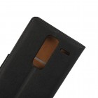 LG Zero (H650E) atverčiamas juodas odinis dėklas - piniginė