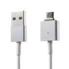 Magnetinis micro usb baltas laidas 1 metras