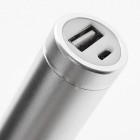 Sidabrinė atsarginė išorinė lyčio jonų baterija (1600 mAh), angl. Power bank 
