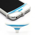 Balti su mėlynomis juostelėmis telefono minkšto silikono apatiniai („triusikai“)