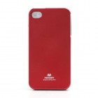 Mercury TPU kieto silikono raudonas Apple iPhone 4S dėklas - nugarėlė