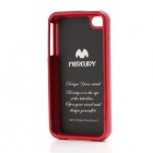 Mercury TPU kieto silikono raudonas Apple iPhone 4S dėklas - nugarėlė