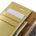 Mercury Blue Moon atverčiamas LG G5 auksinis odinis dėklas - piniginė
