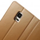 Mercury Sonata atverčiamas Samsung Galaxy Note 4 (N910) šviesiai rudas odinis dėklas - piniginė 