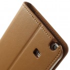 Mercury Sonata atverčiamas Samsung Galaxy Note 4 (N910) šviesiai rudas odinis dėklas - piniginė 