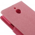 Sony Xperia E1 Mercury rožinis atverčiamas dėklas - piniginė