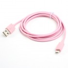 Micro usb 1.0 rožinis aidas 1 m.