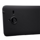 Microsoft Lumia 640 XL Nillkin Frosted Shield juodas plastikinis dėklas + apsauginė ekrano plėvelė