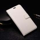 Microsoft Lumia 950 atverčiamas baltas odinis dėklas - piniginė