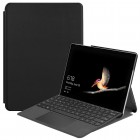 Microsoft Surface Go atverčiamas juodas odinis dėklas - knygutė (sulankstomas)